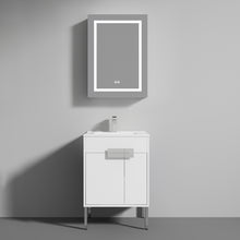 Load image into Gallery viewer, Blossom Bari 24&quot;, 30&quot;, or 36&quot; Freestanding Bathroom Vanity with Ceramic Sink, 24&quot;,  White