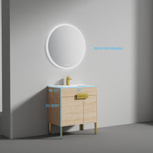 Load image into Gallery viewer, Blossom Bari 24&quot;, 30&quot;, or 36&quot; Freestanding Bathroom Vanity with Ceramic Sink, 30&quot;, Maple