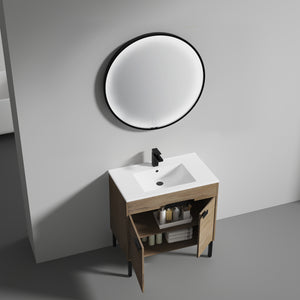 Blossom Bari 24", 30", or 36" Freestanding Bathroom Vanity with Ceramic Sink