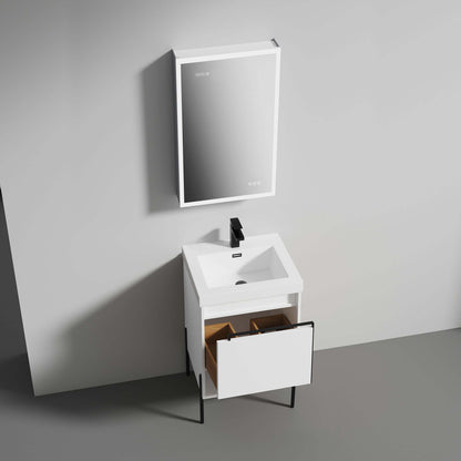 Blossom Turin Freestanding Bathroom Freestanding Vanity with Acrylic Sink - Available in 20", 24", 30", 36" Sizes and Multiple Finishes