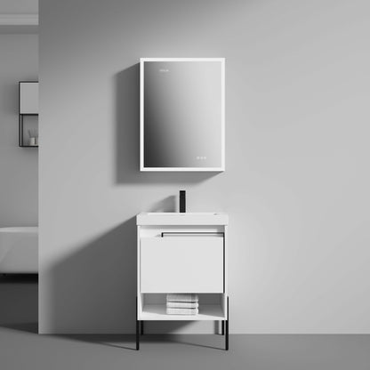 Blossom Turin Freestanding Bathroom Freestanding Vanity with Acrylic Sink - Available in 20", 24", 30", 36" Sizes and Multiple Finishes