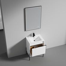 Load image into Gallery viewer, Blossom Turin Compact FreeStanding Vanity with Ceramic Sink for Small Bathrooms, 24&quot;, White