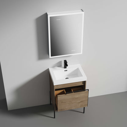 Blossom Turin Freestanding Bathroom Freestanding Vanity with Acrylic Sink - Available in 20", 24", 30", 36" Sizes and Multiple Finishes