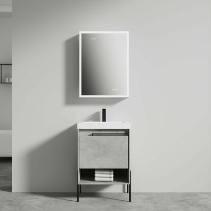 Blossom Turin Freestanding Bathroom Freestanding Vanity with Acrylic Sink - Available in 20", 24", 30", 36" Sizes and Multiple Finishes