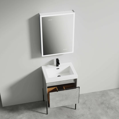 Blossom Turin Freestanding Bathroom Freestanding Vanity with Acrylic Sink - Available in 20", 24", 30", 36" Sizes and Multiple Finishes