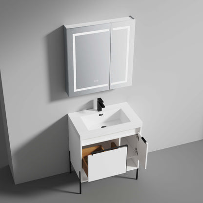 Blossom Turin Freestanding Bathroom Freestanding Vanity with Acrylic Sink - Available in 20", 24", 30", 36" Sizes and Multiple Finishes