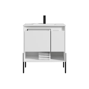 Blossom Turin Compact FreeStanding Vanity with Ceramic Sink for Small Bathrooms