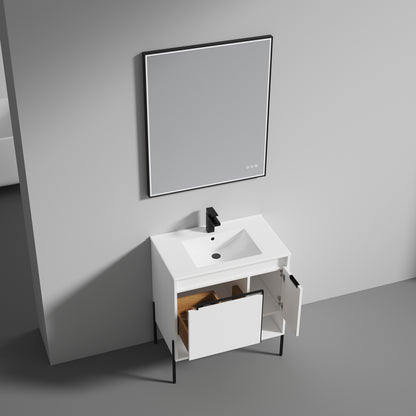 Blossom Turin Compact FreeStanding Vanity with Ceramic Sink for Small Bathrooms