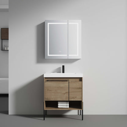 Blossom Turin Freestanding Bathroom Freestanding Vanity with Acrylic Sink - Available in 20", 24", 30", 36" Sizes and Multiple Finishes