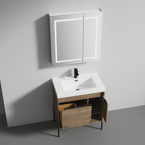 Blossom Turin Freestanding Bathroom Freestanding Vanity with Acrylic Sink - Available in 20", 24", 30", 36" Sizes and Multiple Finishes