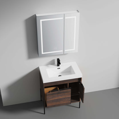 Blossom Turin Freestanding Bathroom Freestanding Vanity with Acrylic Sink - Available in 20", 24", 30", 36" Sizes and Multiple Finishes