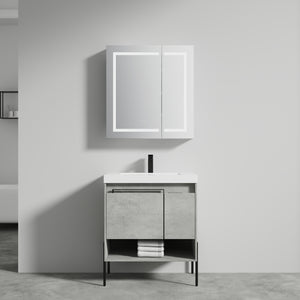 Blossom Turin Freestanding Bathroom Freestanding Vanity with Acrylic Sink - Available in 20", 24", 30", 36" Sizes and Multiple Finishes