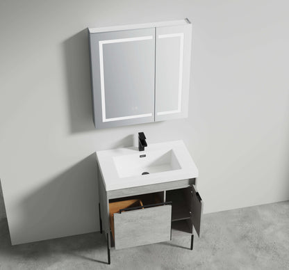 Blossom Turin Freestanding Bathroom Freestanding Vanity with Acrylic Sink - Available in 20", 24", 30", 36" Sizes and Multiple Finishes