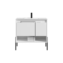 Load image into Gallery viewer, Blossom Turin Compact FreeStanding Vanity with Ceramic Sink for Small Bathrooms, 36&quot;, White
