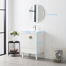 Load image into Gallery viewer, Compact Freestanding Blossom Oslo Vanity for Small Bathroom, 24&quot;, White