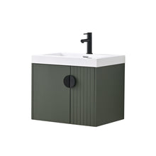 Load image into Gallery viewer, Blossom Moss Floating Bathroom Vanity with Sink, 24&quot;, Green
