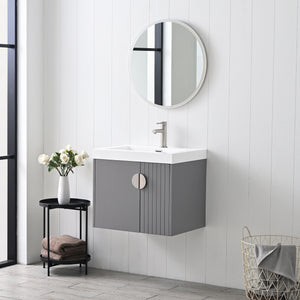 Blossom Moss Floating Bathroom Vanity with Sink, 24", Gray