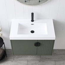 Load image into Gallery viewer, Blossom Moss Floating Bathroom Vanity with Sink, 30&quot;, Green