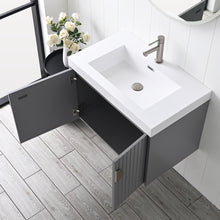 Load image into Gallery viewer, Blossom Moss Floating Bathroom Vanity with Sink, 30&quot;, Gray, open