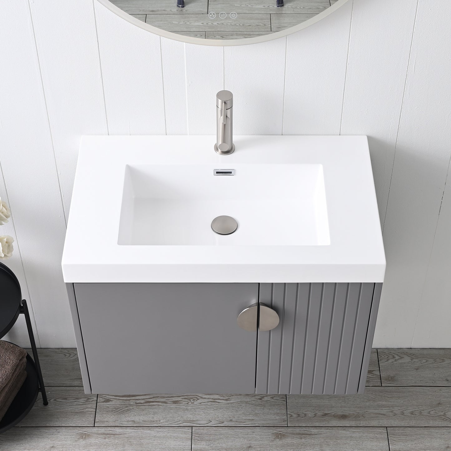 Blossom Moss Floating Bathroom Vanity with Sink, 30", Gray