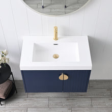 Load image into Gallery viewer, Blossom Moss Floating Bathroom Vanity with Sink, 30&quot;, Blue