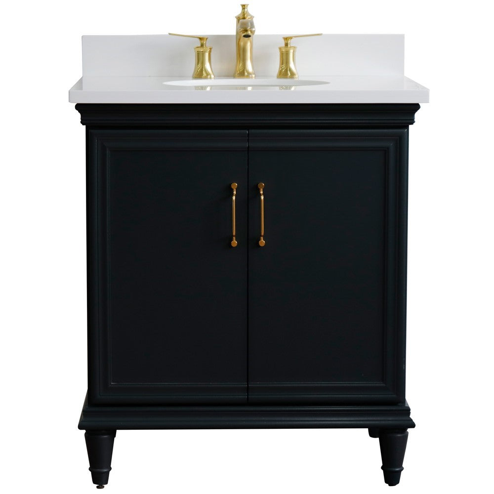 Bellaterra 31" Wood Single Vanity w/ Counter Top and Sink 400800-31-DG-WEO