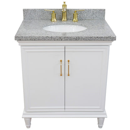 Bellaterra White 31" Wood Single Vanity w/ Counter Top and Sink 400800-31-WH