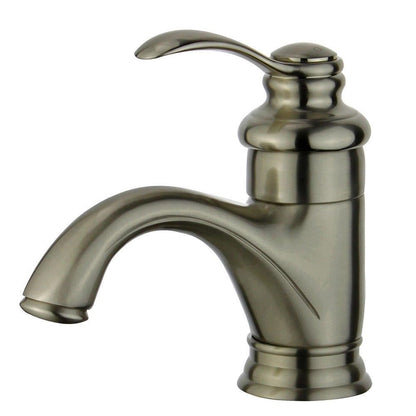 Bellaterra Barcelona Single Handle Bathroom Vanity Faucet 10118A1-BN-WO (Brushed Nickel)