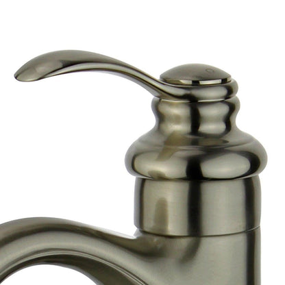 Bellaterra Barcelona Single Handle Bathroom Vanity Faucet 10118A1-BN-WO (Brushed Nickel)