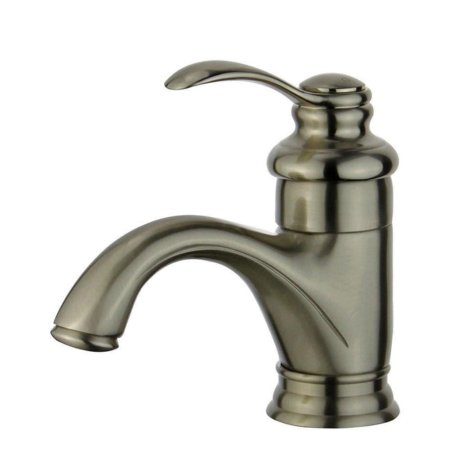 Bellaterra Barcelona Single Handle Bathroom Vanity Faucet 10118A1-BN-W (Brushed Nickel)
