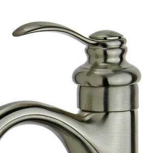 Bellaterra Madrid Single Handle Bathroom Vanity Faucet 10118A2-BN-WO (Brushed Nickel)