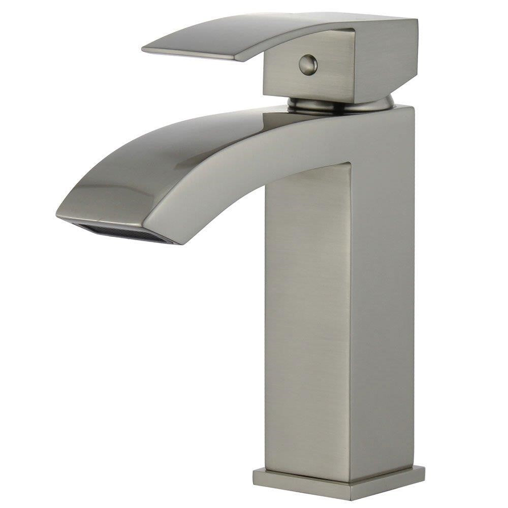 Bellaterra Cordoba Single Handle Bathroom Vanity Faucet 10166-BN-W (Brushed Nickel)