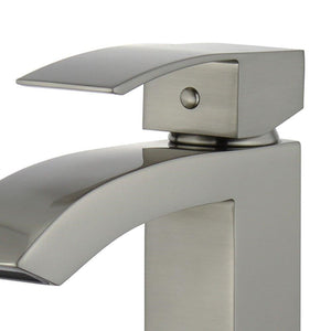 Bellaterra Cordoba Single Handle Bathroom Vanity Faucet 10166-BN-W (Brushed Nickel)