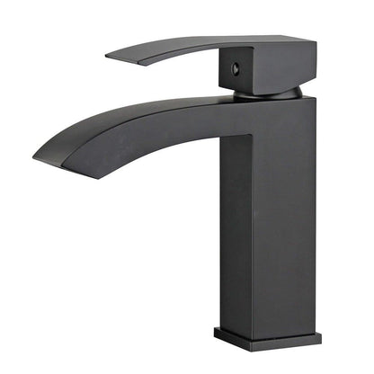 Bellaterra Cordoba Single Handle Bathroom Vanity Faucet 10166-NB-W (New Black)