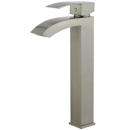 Bellaterra Palma Single Handle Bathroom Vanity Faucet 10166A1-BN-WO (Brushed Nickel)