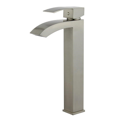 Bellaterra Palma Single Handle Bathroom Vanity Faucet 10166A1-BN-WO (Brushed Nickel)