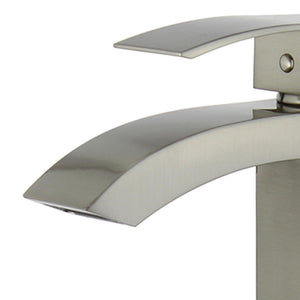 Bellaterra Palma Single Handle Bathroom Vanity Faucet 10166A1-BN-W (Brushed Nickel)
