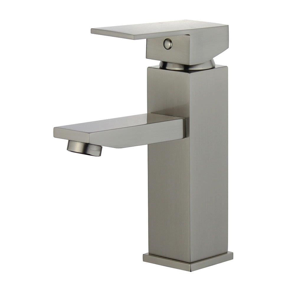 Bellaterra Granada Single Handle Bathroom Vanity Faucet 10167-BN-W (Brushed Nickel)