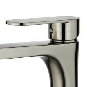 Bellaterra Donostia Single Handle Bathroom Vanity Faucet 10167N1-BN-W (Brushed Nickel)