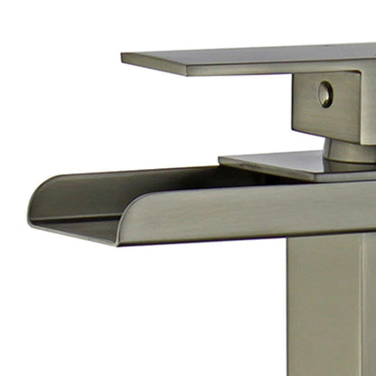 Bellaterra Oviedo Single Handle Bathroom Vanity Faucet 10167N5-BN-WO (Brushed Nickel)