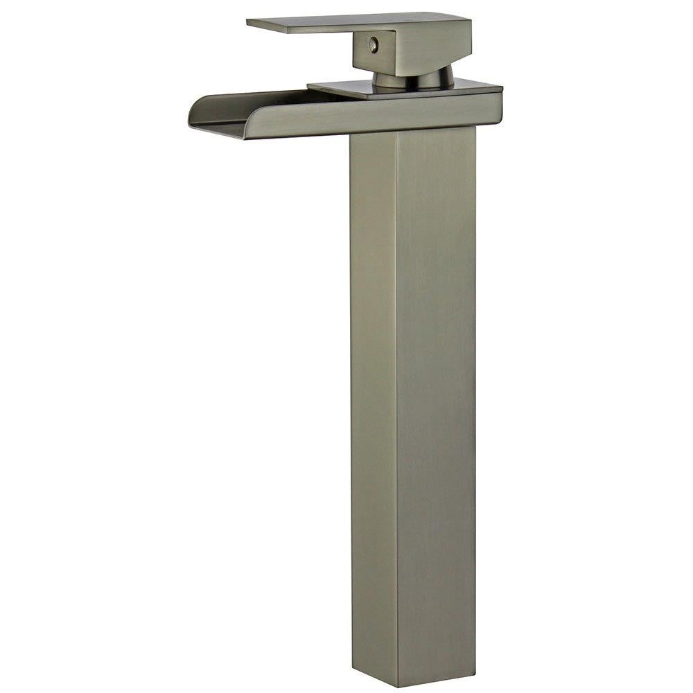 Bellaterra Oviedo Single Handle Bathroom Vanity Faucet 10167N5-BN-W (Brushed Nickel)