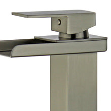 Load image into Gallery viewer, Bellaterra Oviedo Single Handle Bathroom Vanity Faucet 10167N5-BN-W (Brushed Nickel)