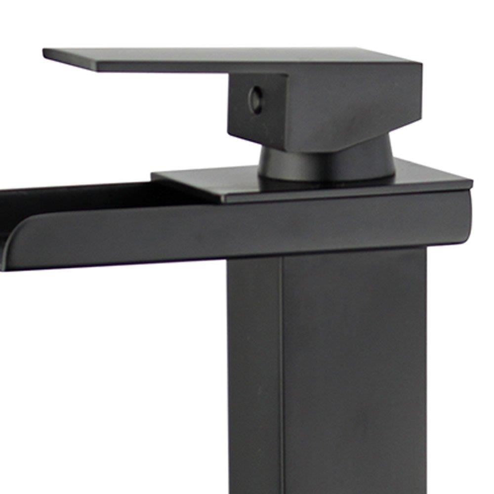 Bellaterra Oviedo Single Handle Bathroom Vanity Faucet 10167N5-NB-W (New Black)