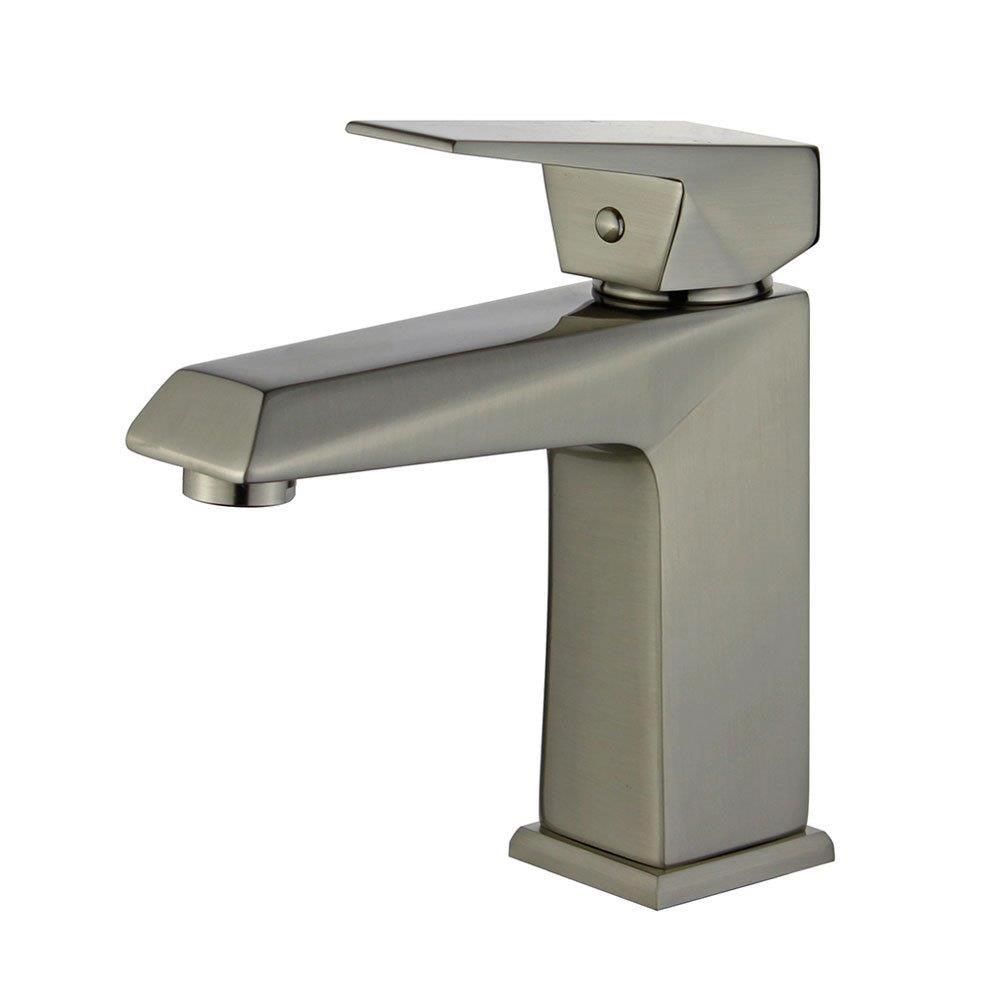 Bellaterra Valencia Single Handle Bathroom Vanity Faucet 10167P1-BN-W (Brushed Nickel)