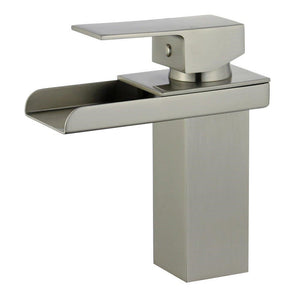 Bellaterra Pampalona Single Handle Bathroom Vanity Faucet 10167P5-BN-WO (Brushed Nickel)