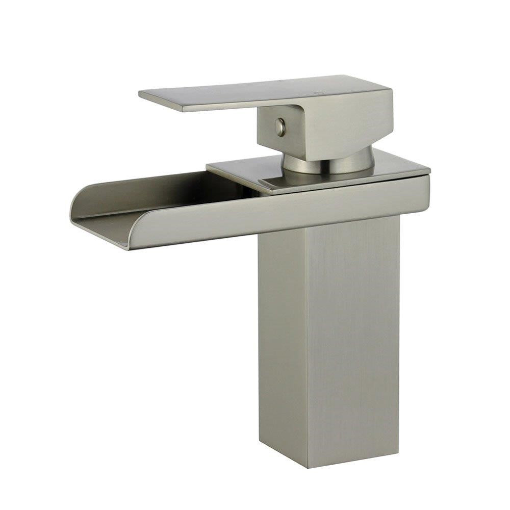 Bellaterra Pampalona Single Handle Bathroom Vanity Faucet 10167P5-BN-WO (Brushed Nickel)