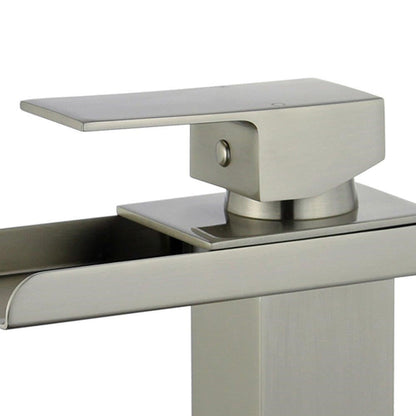 Bellaterra Pampalona Single Handle Bathroom Vanity Faucet 10167P5-BN-WO (Brushed Nickel)