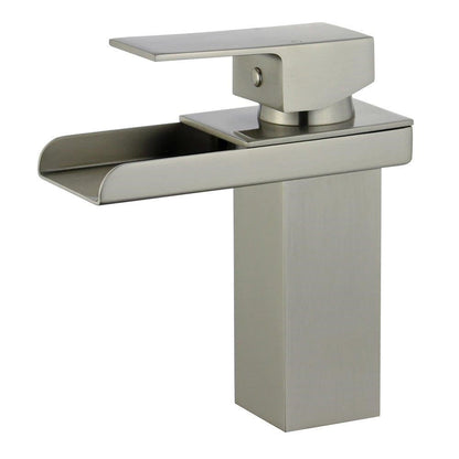 Bellaterra Pampalona Single Handle Bathroom Vanity Faucet 10167P5-BN-W (Brushed Nickel)