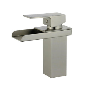 Bellaterra Pampalona Single Handle Bathroom Vanity Faucet 10167P5-BN-W (Brushed Nickel)