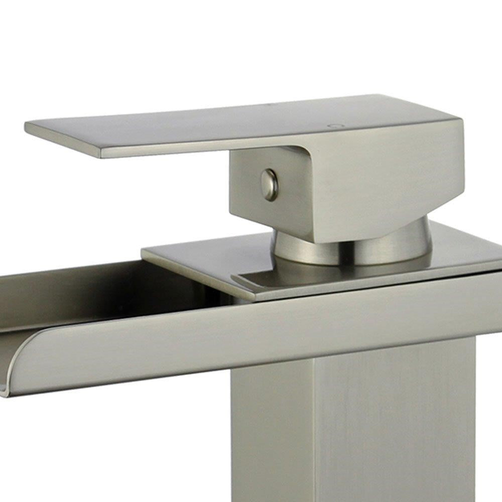 Bellaterra Pampalona Single Handle Bathroom Vanity Faucet 10167P5-BN-W (Brushed Nickel)